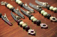AMAZONITE HAT CLIPS HALF SET ( 7 CLIPS)
