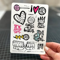 Image 1 of VOLLEYBALL sticker sheets