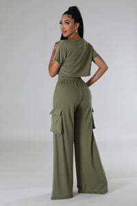 Image 2 of On The Cuff DIVA Pants Set - Green