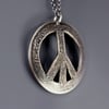 Sterling Silver Peace Symbol Necklace