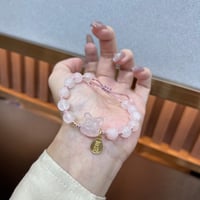 Image 2 of pink bunny bracelet 粉兔手链
