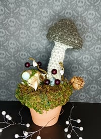 Image 2 of Owl Mushroom Planter 
