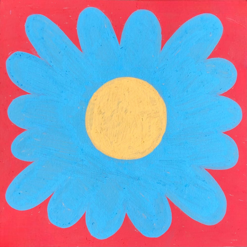 Image of Blue Flower Original Drawing