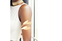 Image 1 of Cuff Gold Nature-Inspired Leaf Bracelet for Women