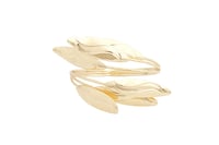 Image 2 of Cuff Gold Nature-Inspired Leaf Bracelet for Women