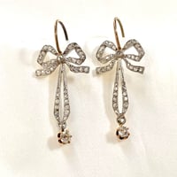 Image 1 of  ANTIQUE DIAMOND BOW EARRINGS