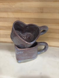 Image 3 of heart espresso mug in purple
