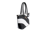 Image 2 of Black White Croc Kelly Tote Bag