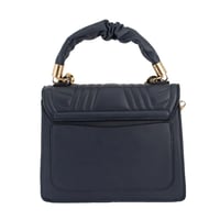 Image 2 of Navy Quilted Square Satchel