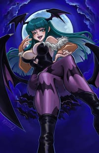 Image 2 of Darkstalkers 11x17" Print Series: Morrigan & Felicia 