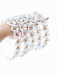 Image 1 of Freshwater pearls flowers luxuriant headband