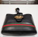 Image of Vtg Gucci Black Leather Shoulder Bag 