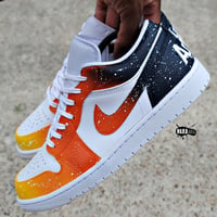 Image 2 of Astros Faded Rainbow Jordan 1 Low