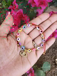 Image 2 of Multi Color Evil Eye Charm Bracelet