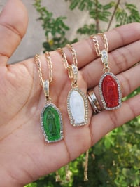 Rhinestones Virgencita Necklace 