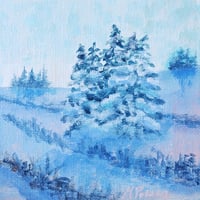 Image 2 of Arctic Evening in Southwest Virginia -Original Acrylic Painting 