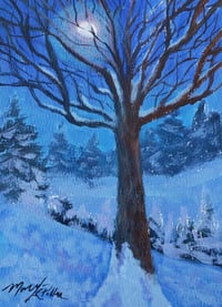 Image 2 of Through Uplifted Branches -Original Acrylic Painting 