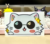 Image 2 of Gojo Cat Holographic Car Decal Sticker
