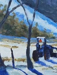 Image 1 of Park's Tractor, Early Morning -Original Acrylic Painting 