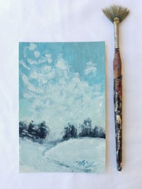 Image 1 of More Snow's Coming -Original Acrylic Painting 