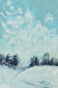 Image 2 of More Snow's Coming -Original Acrylic Painting 