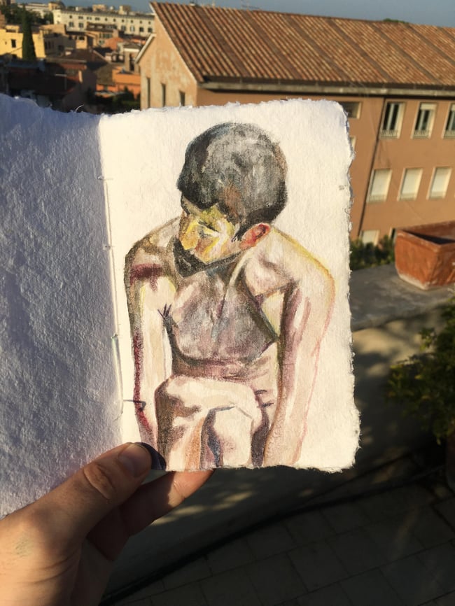 The Man With No Plan - Water Colour