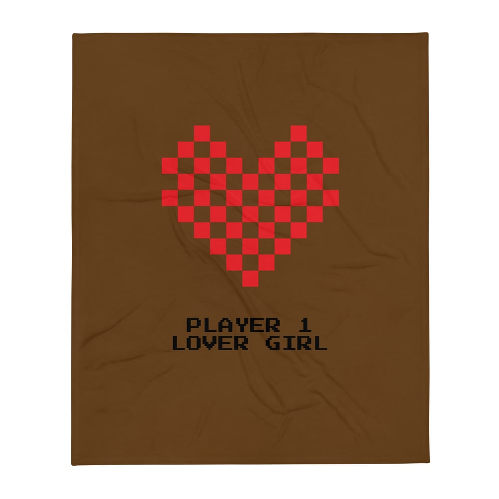 Image of "PLAYER 1 LOVER GIRL" Soft Silk Throw