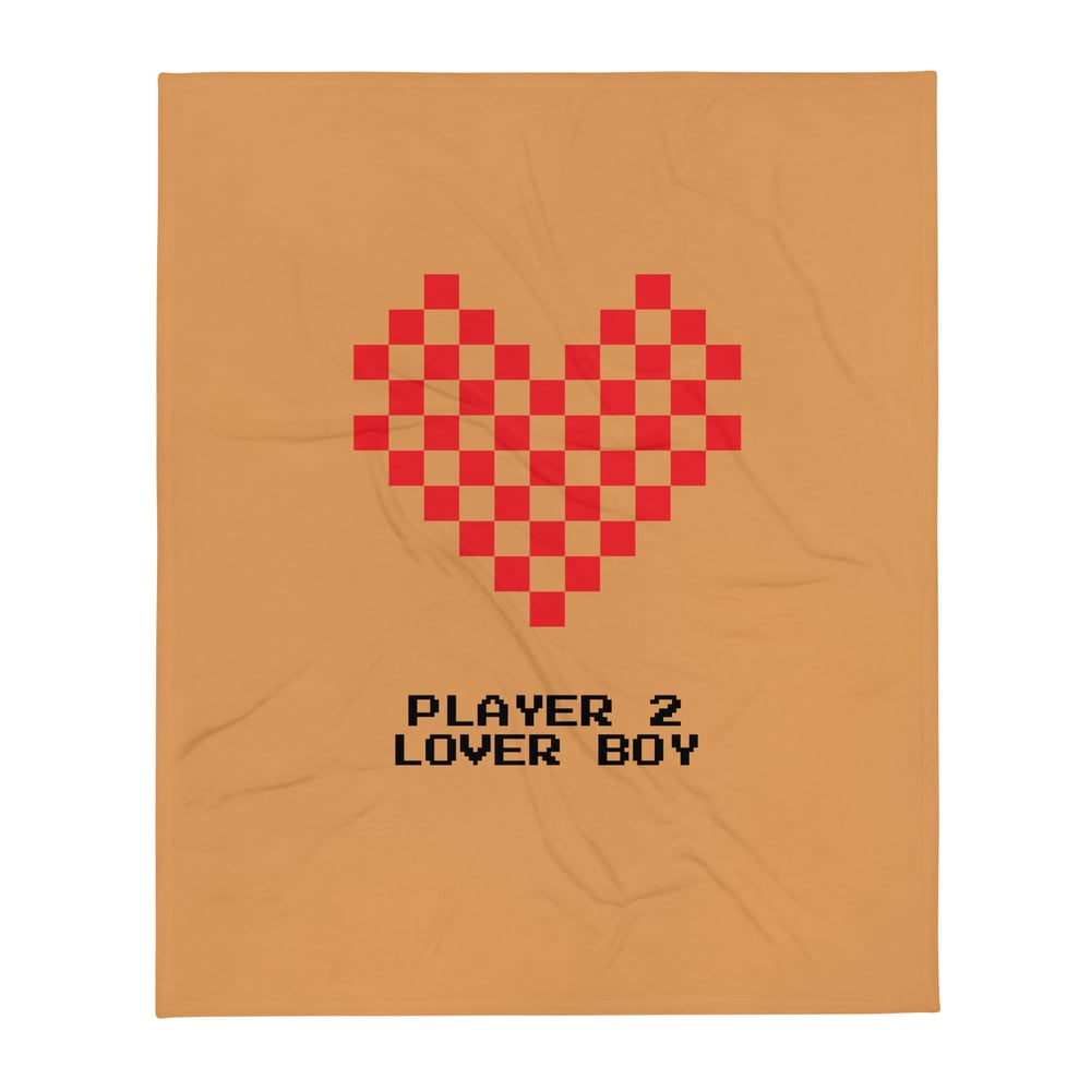 Image of "PLAYER 2 LOVER BOY" Soft Silk Throw