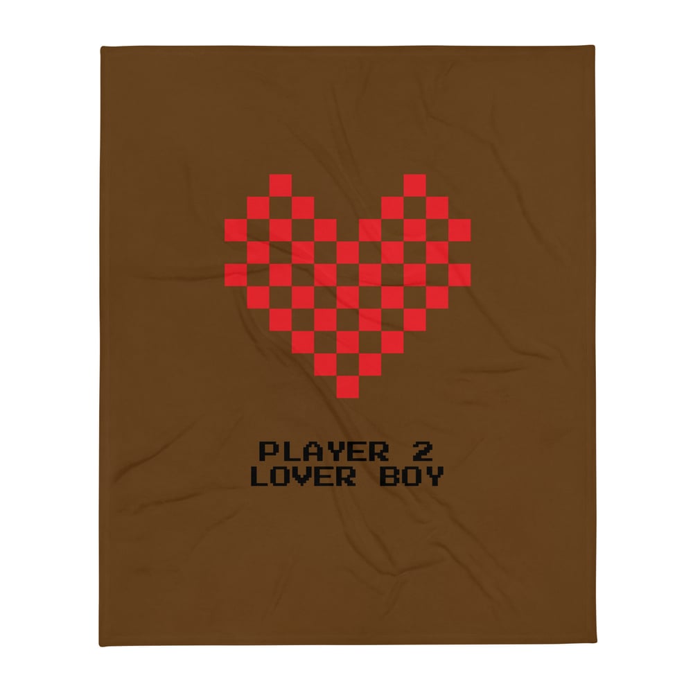 Image of "PLAYER 2 LOVER BOY" Soft Silk Throw
