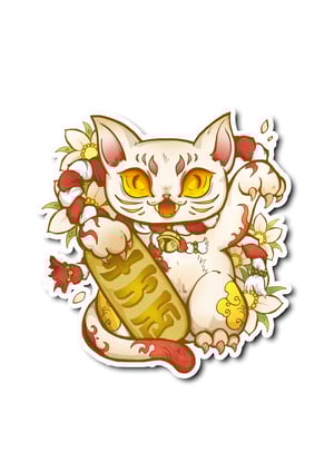 Image of Maneki-neko 招き猫 Sticker // ** FREE SHIPPING **