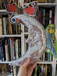 Image 2 of Silver Mr Moon Decoration 