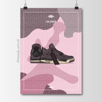 Image 1 of Sneaker Poster Air Jordan 4 x A Ma Maniere “Violete Ore” Print