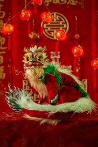 Image 1 of PREORDER - Red Chinese Dragon poseable artdoll