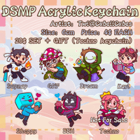 Image 1 of [In-Stock] Fan-made DSMP PVC STICKERS+KEYCHAINS
