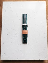 Image 1 of Watch strap 20mm, Petrol Gaucho Oil