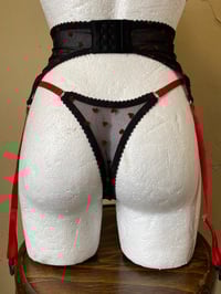 Image 4 of Black Hearts Mesh Thong