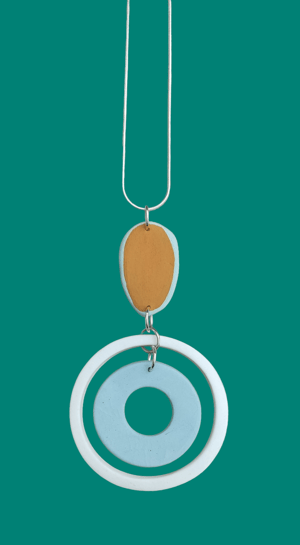 Image of Sky Blue/Ochre Shellseeker Pendant