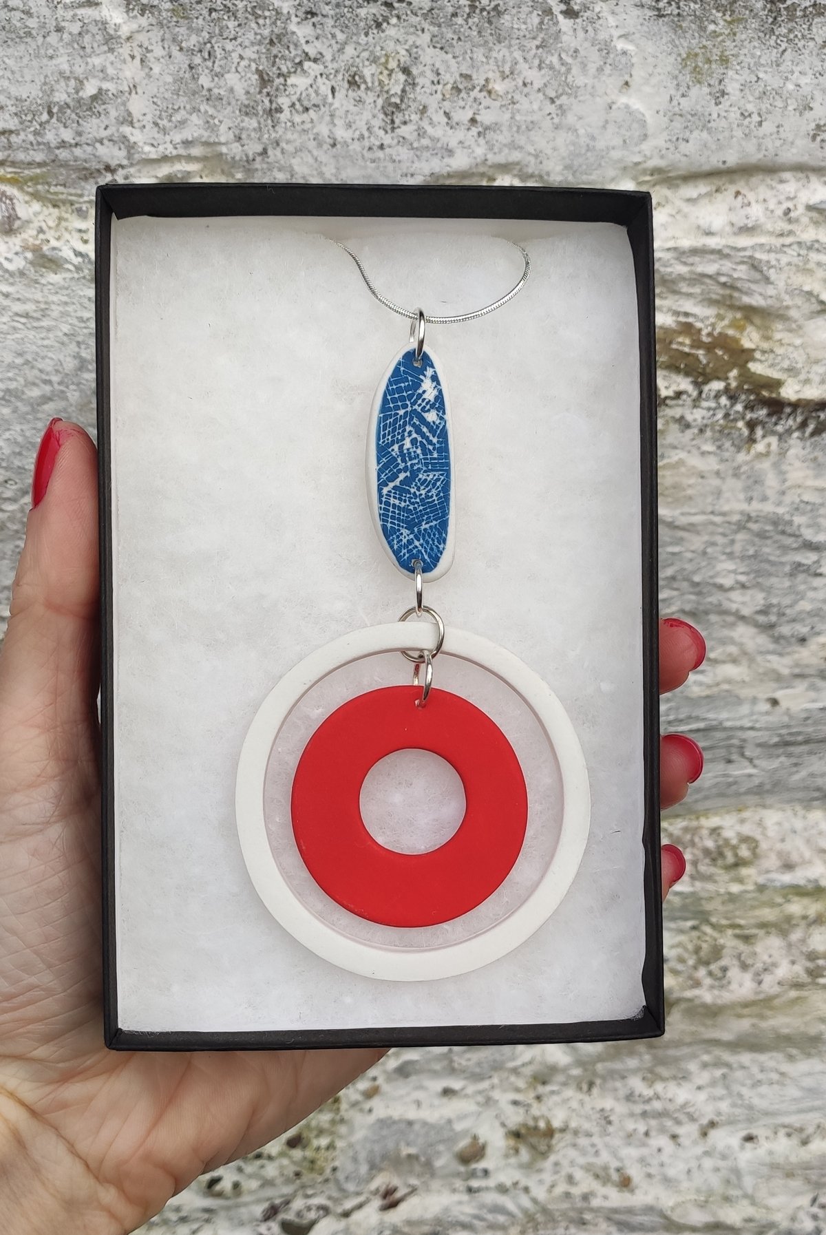 Image of Navy/Red Maritime Pendant