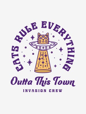 Image of Cats Rule Everything T-Shirt | White 🐱