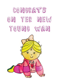 Young Wan new baby card