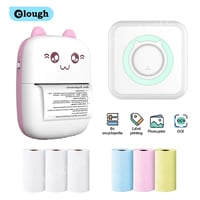 Elough Mini Printer Portable Label Printer Sticker Wireless Inkless Self-adhesive Thermal Printer 