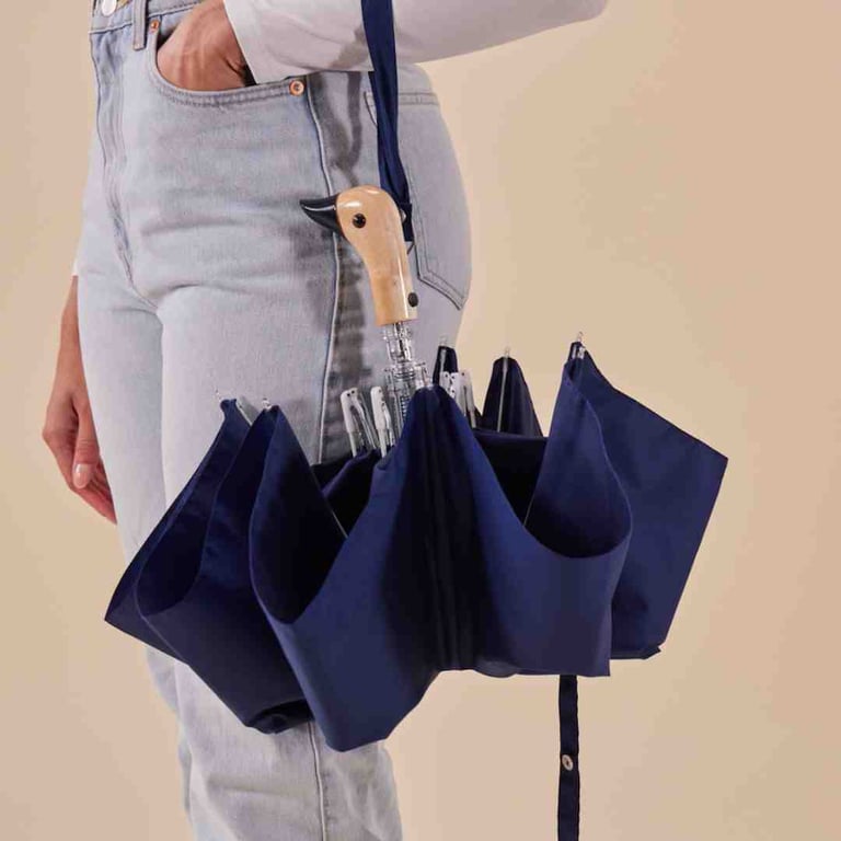 PARAPLUIE CANARD BLEU MARINE Image 2