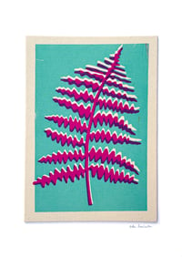 Image 3 of Plum Fern Fabric Print
