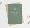 You are Simply the Best A6 Greeting Card with Kraft brown envelope 