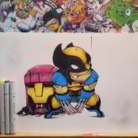 CHIBI WOLVERINE ART SIGNED