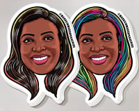 Image 1 of NY Attorney General Letitia James Face Sticker