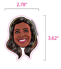 Image 2 of NY Attorney General Letitia James Face Sticker