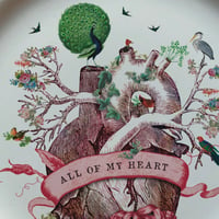 Image 2 of  Large Love Plate - All of my heart (Ref. 222)