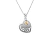 Clearance Priced  SILVER AND 10K GOLD CELTIC HEART PENDANT