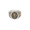 Clearance Priced SILVER AND 10K GOLD LION RAMPANT RING LARGE Size 10.5
